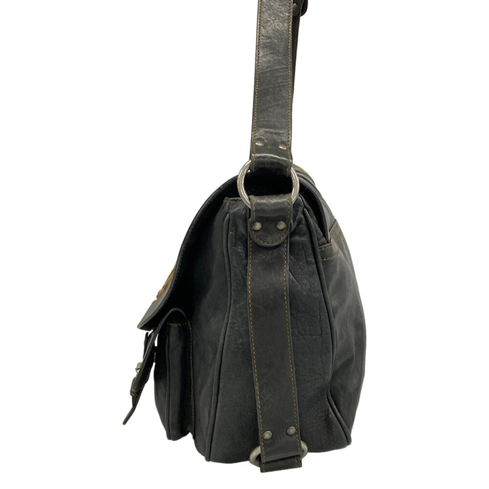 Christian Dior DIOR/ChristianDior Gaucho Shoulder Bag Black Brown - Picture 4 of 15